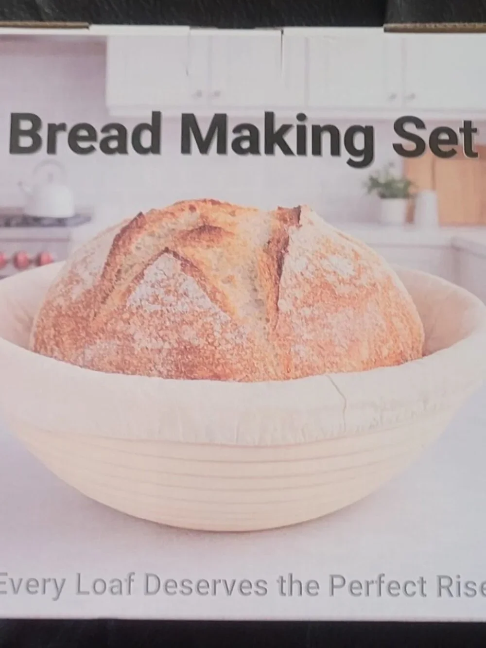 Sourdough Bread Baking Supplies Starter Kit, Banneton Proofing Basket Round 9